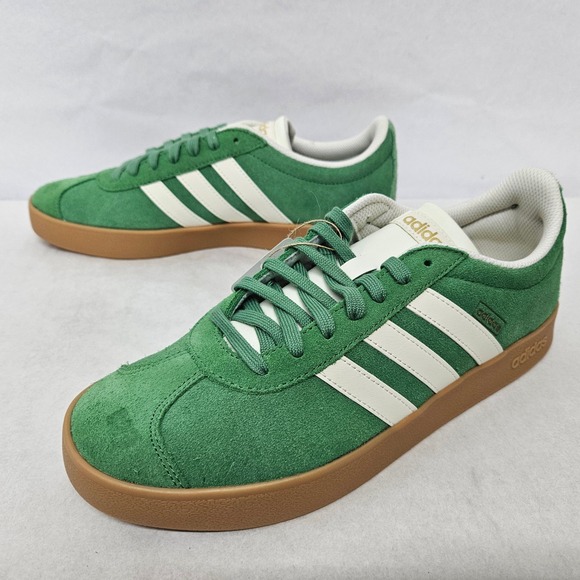 Adidas VL Court 2.0 Casual Sneakers JH5077 Green Suede Gum Sole Men Size 8 - Picture 4 of 13